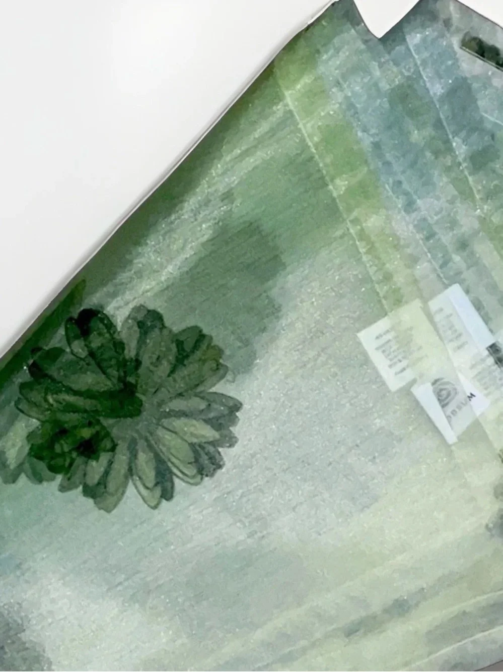Bodrum Green Floral Sheer Fabric Table Placemats 14